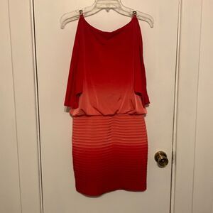 Cache EUC pink ombré cold shoulder dress Size 6